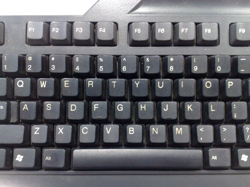 A QWERTY computer keyboard.