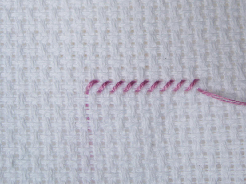 An example of a cross-stitch