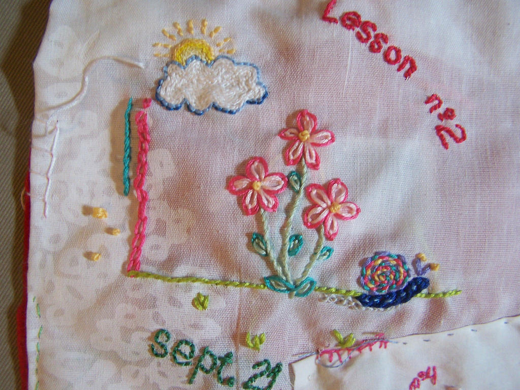Find embroidery tutors online.