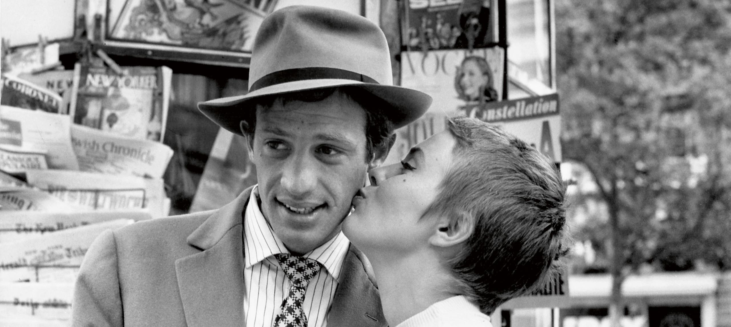 A still from Jean-Luc Godard's movie Breathless, starring Jean-Paul Belmondo, Jean Seberg and Van Doude.