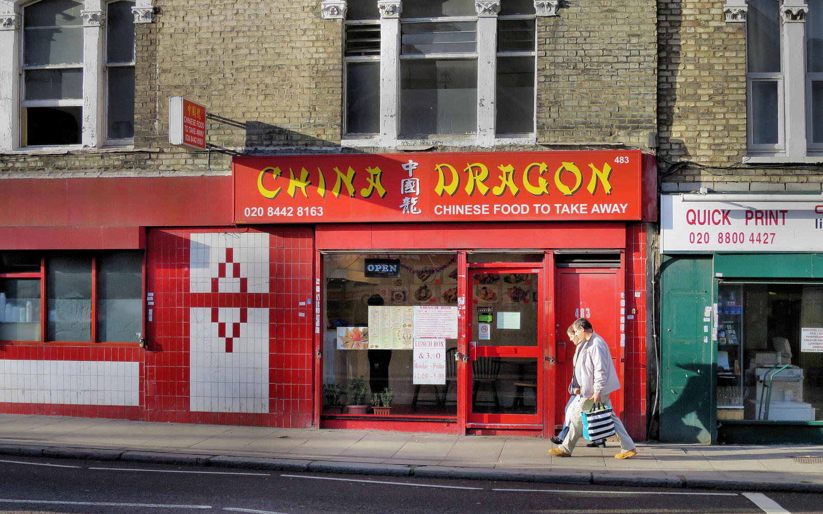 A chinese restaurant on the highstreet.