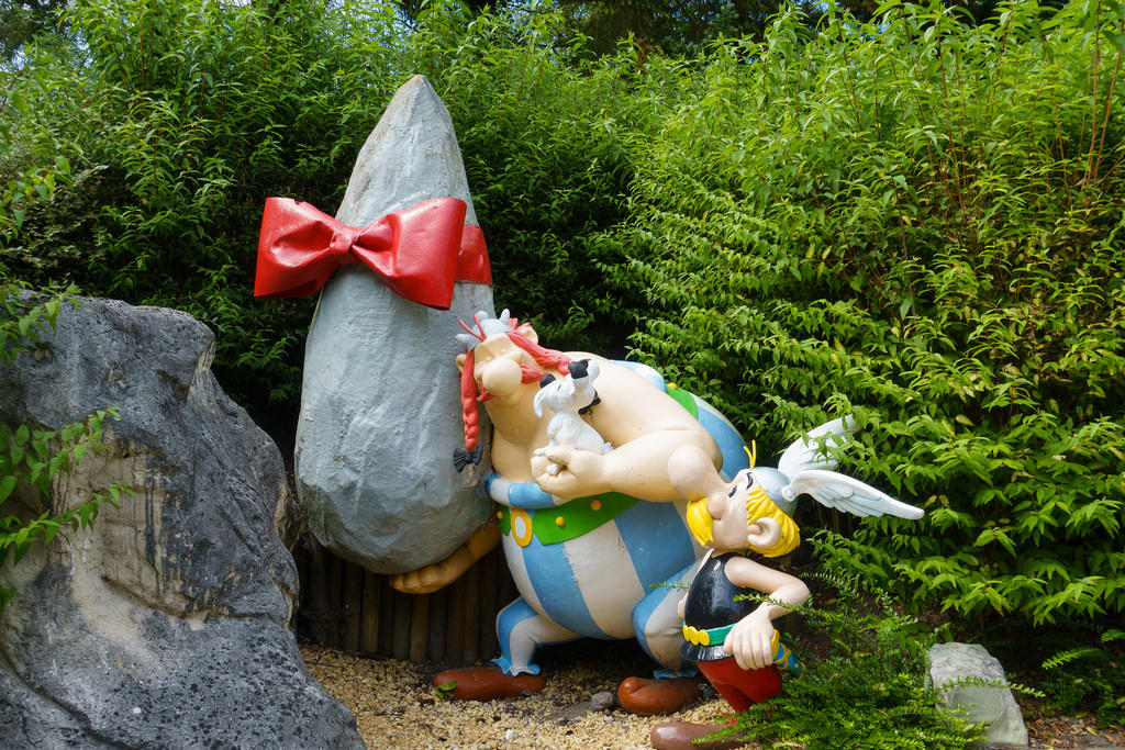 Asterix and Obelix are famous French comic book characters.
