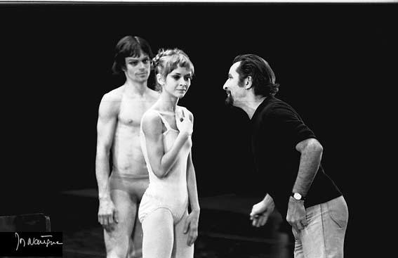 the most famous M. Bejart directing dancers in Brussels