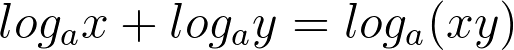 logx + logy = log(xy)