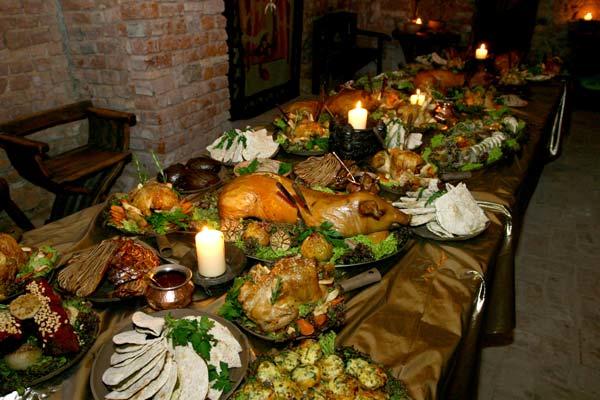 Suckling pigs and many other rich foods were on the menu in the Middle ages
