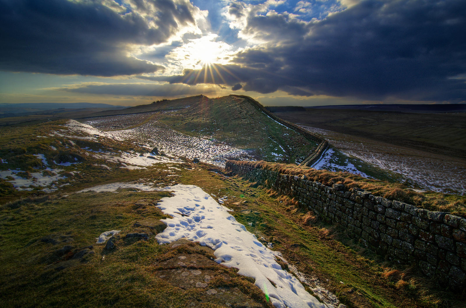 The Hadrian Wall in north England