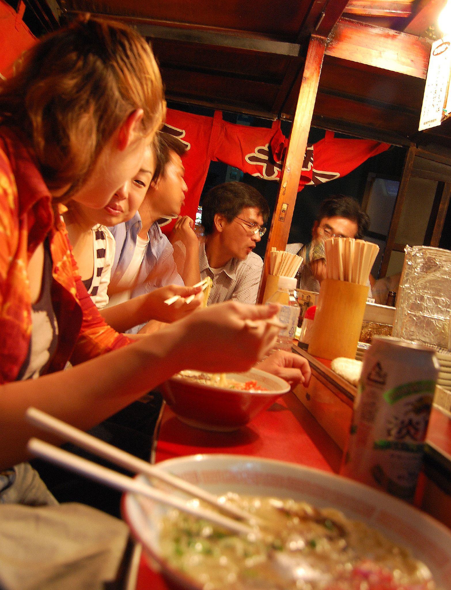 One of the many street food vendor in Fukuoka
