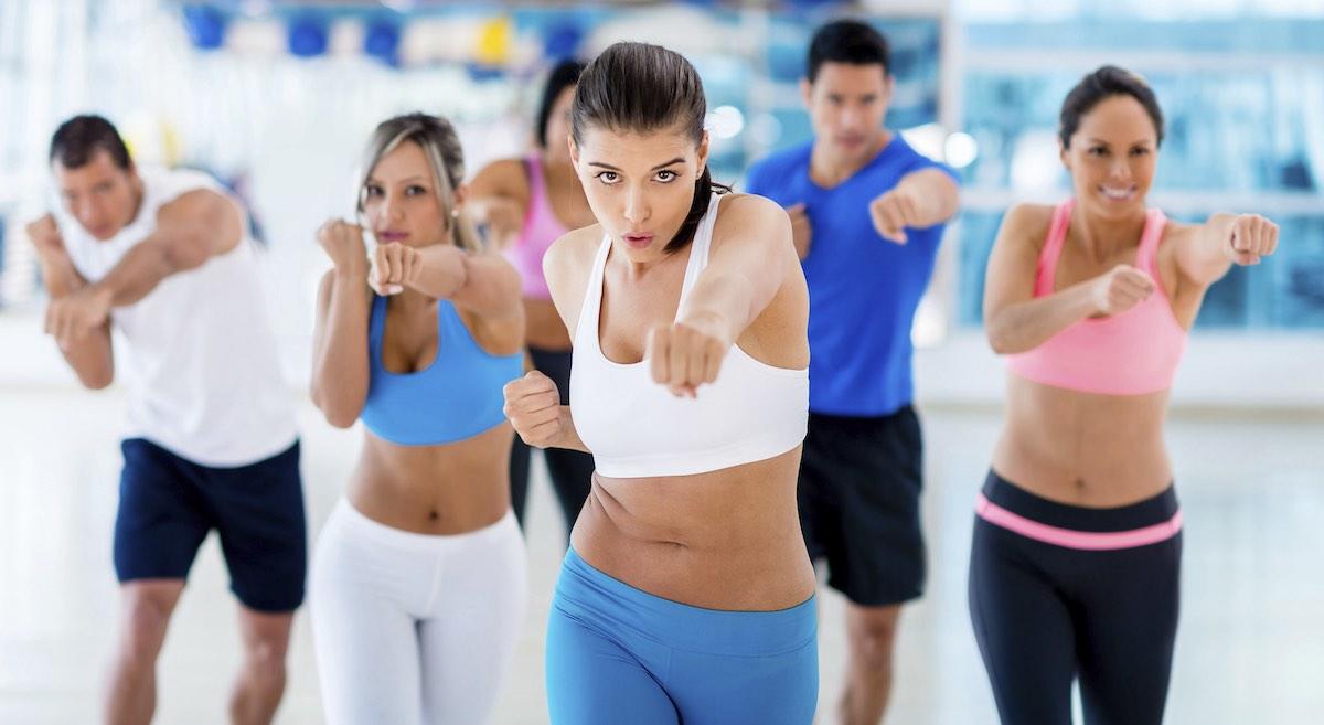Group fitness boxing classes