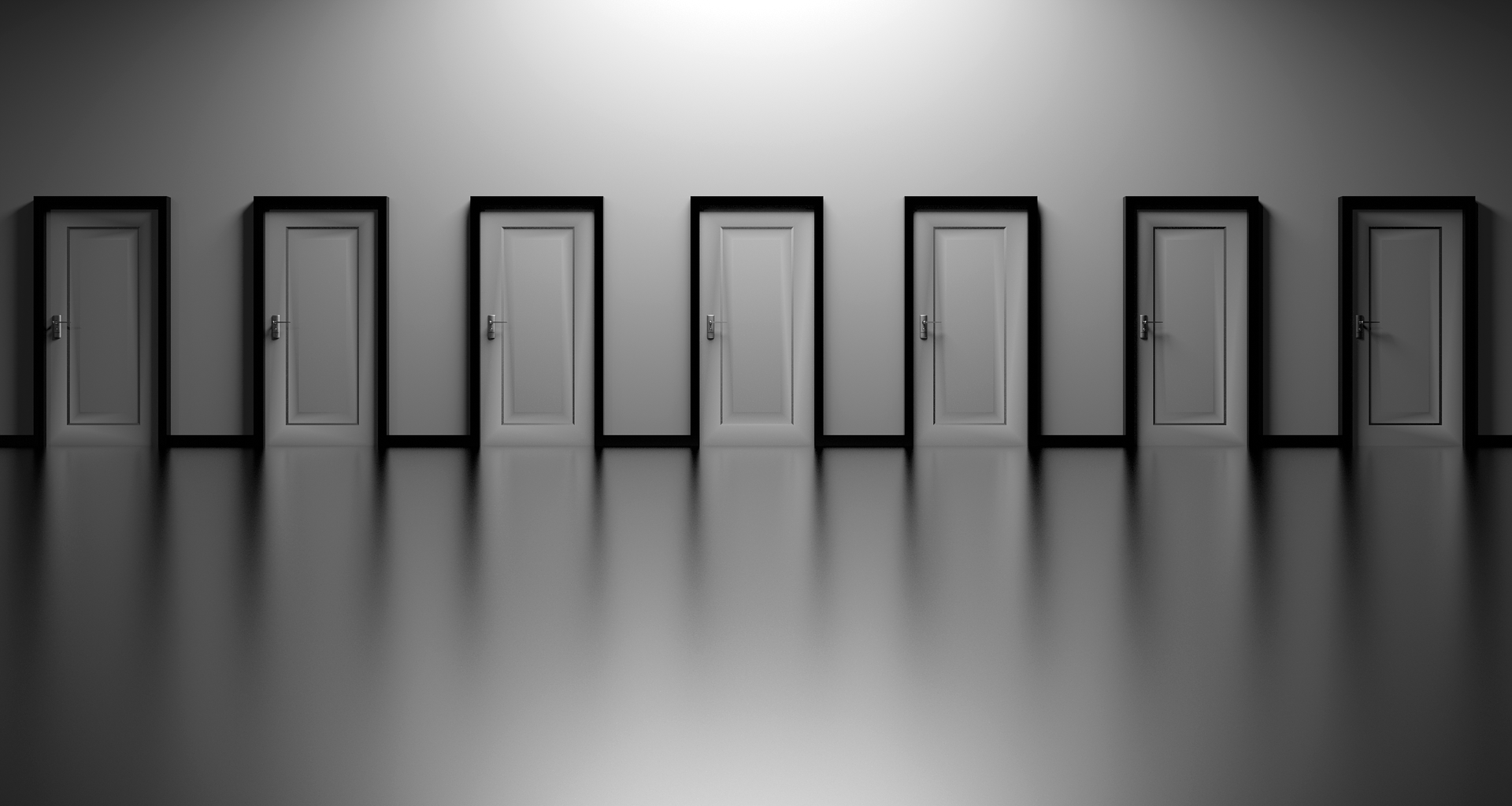 Each door illustrates the number of economics tutors you can choose from.