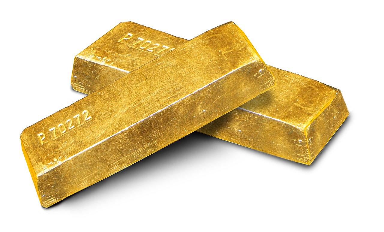 Two gold ingots. The French Revolution came about as a result of the economic crash in France.
