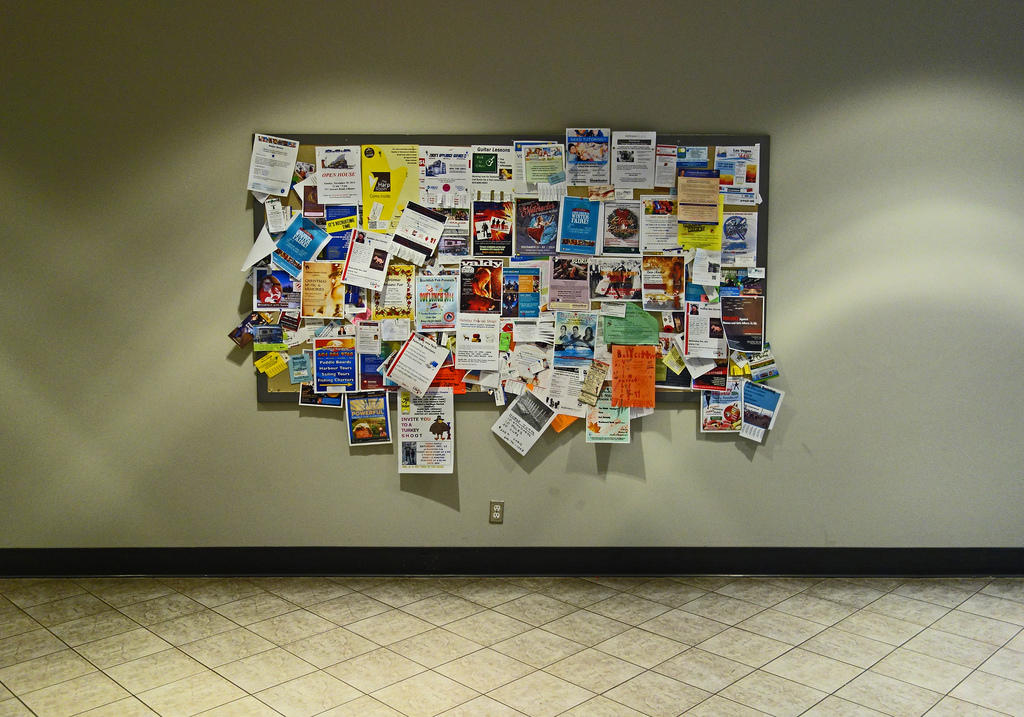Make your advert memorable to attract art students.