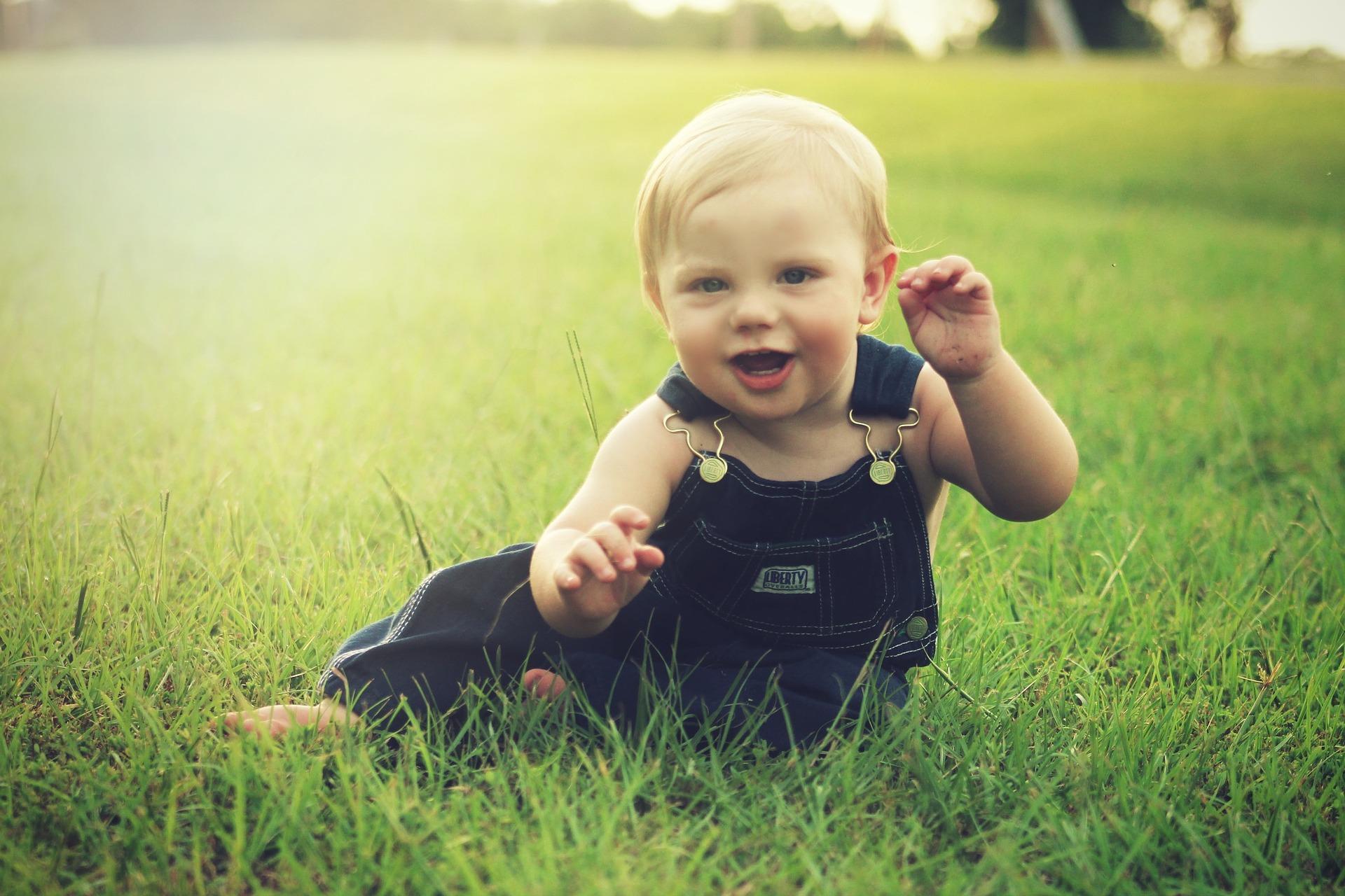Can you see this baby beating the drums?