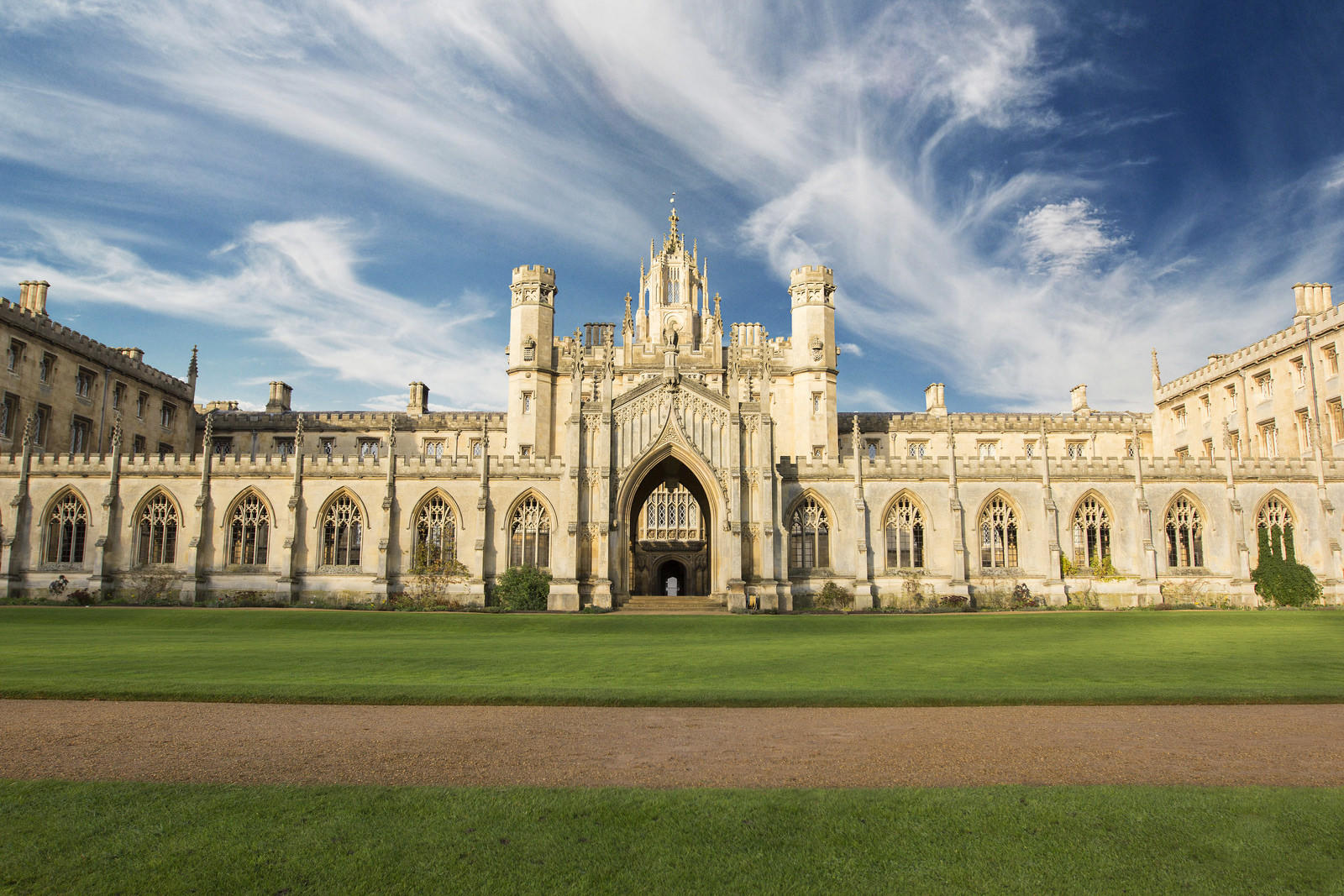 Cambridge University college court.