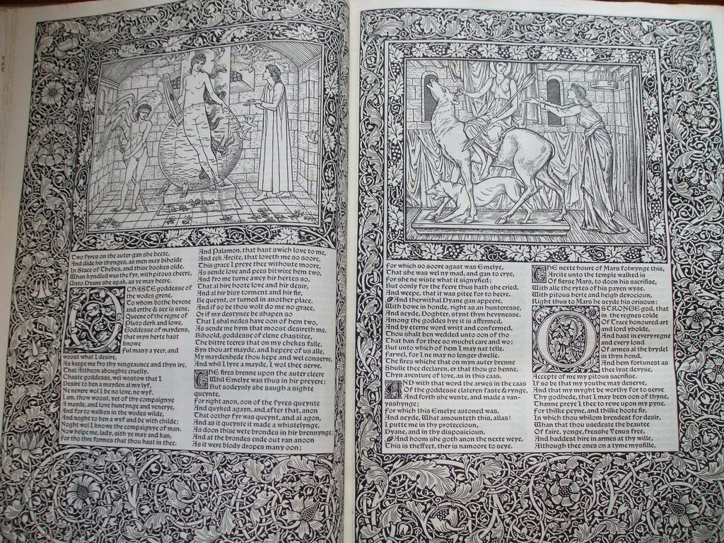 Enluminated book by Chaucer.