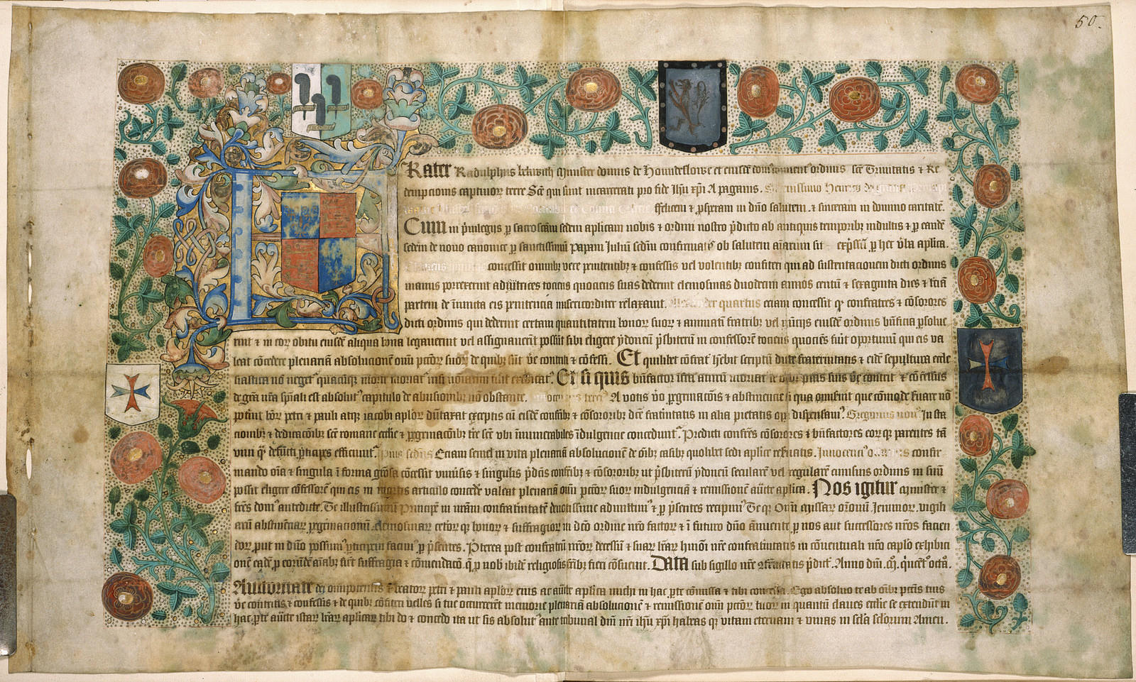 Letter written in Latin