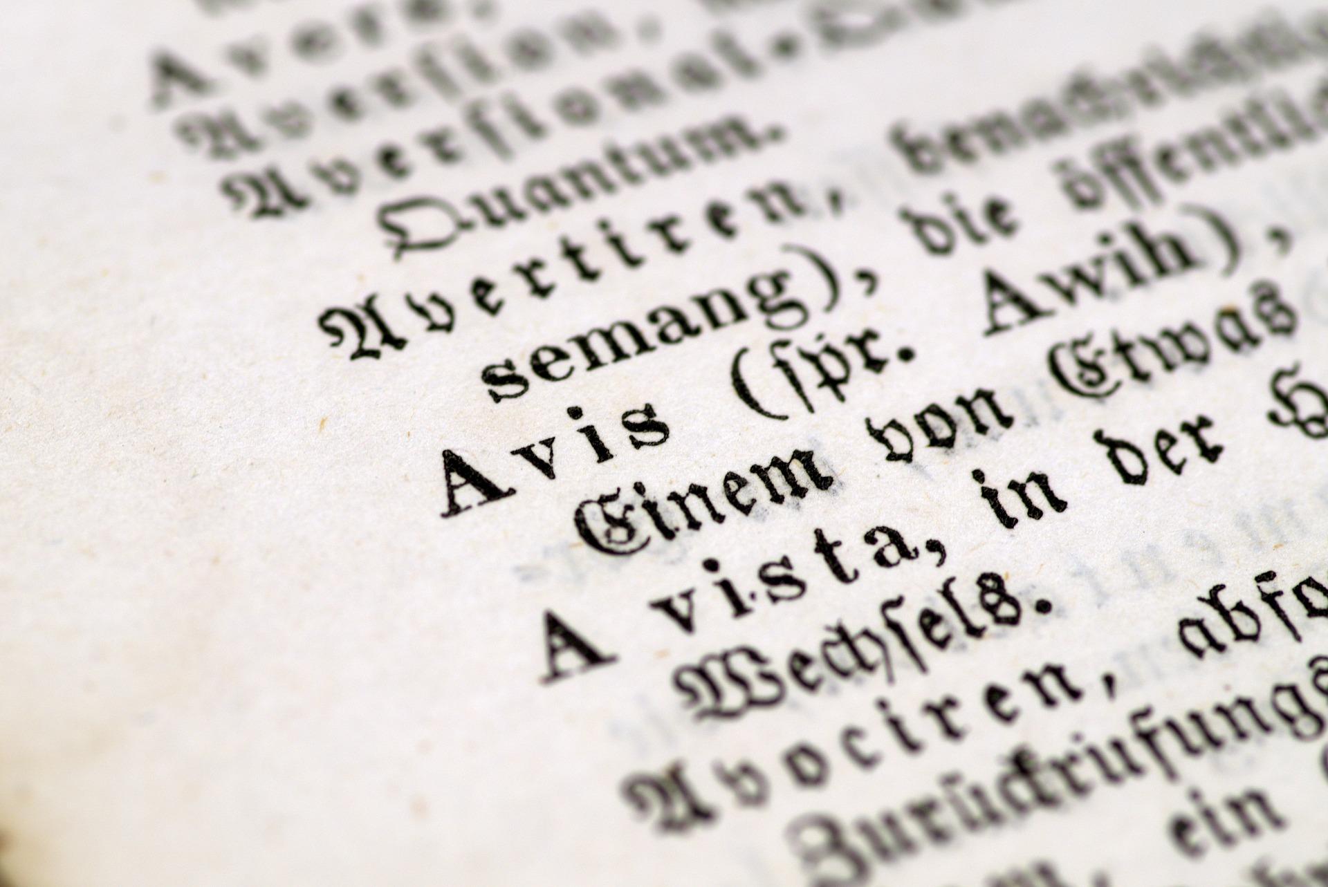 Old German dictionary.