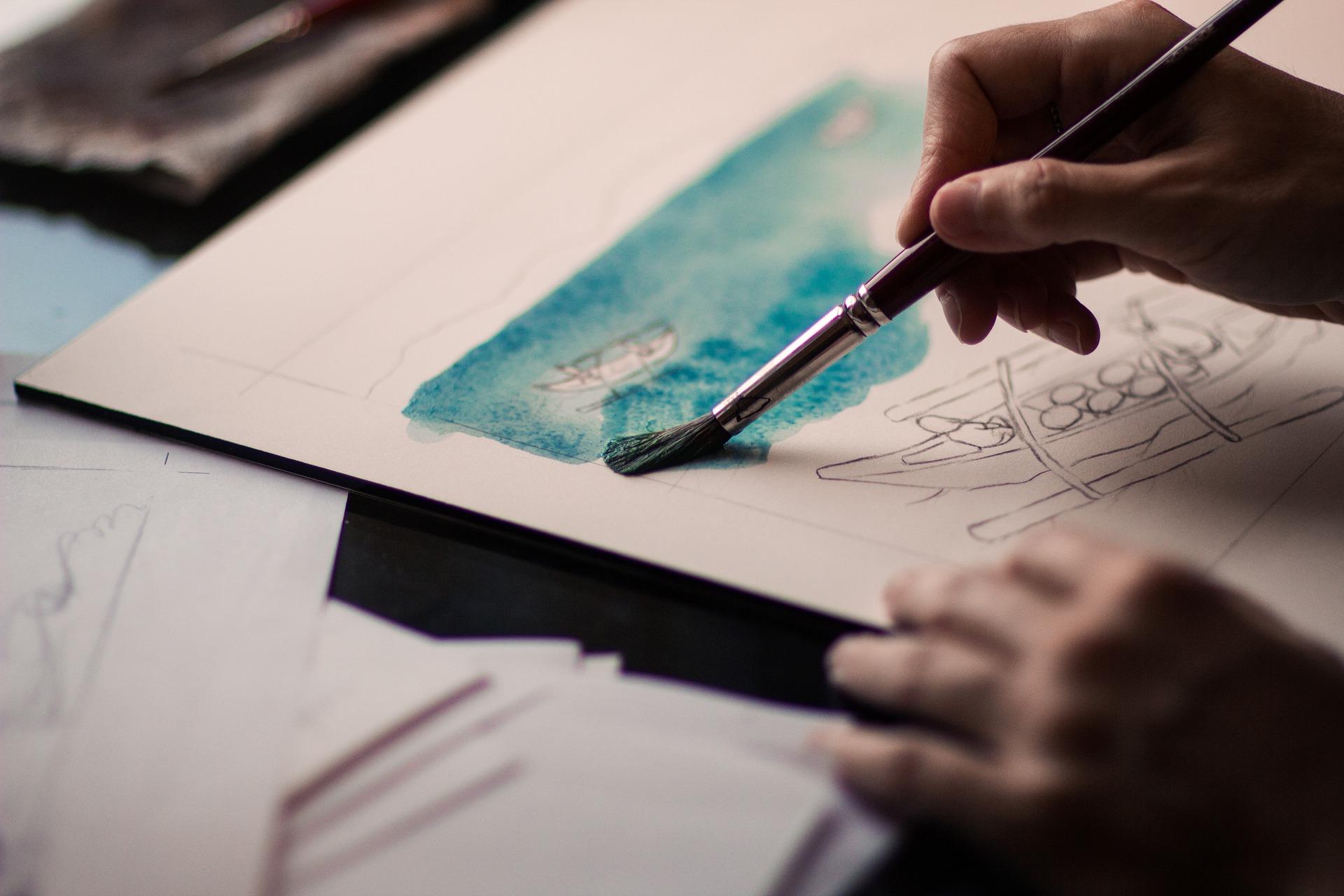 How can you learn to paint with acrylics?
