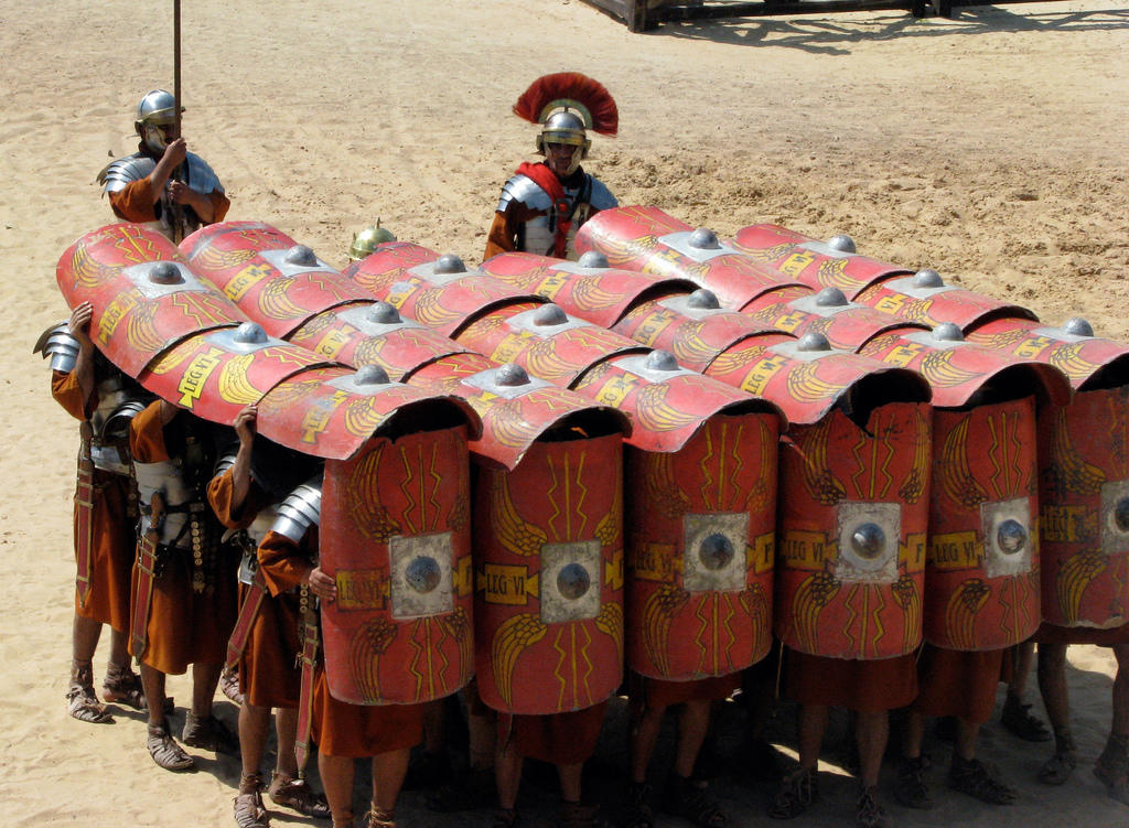Turtle formation of the Roman legion.