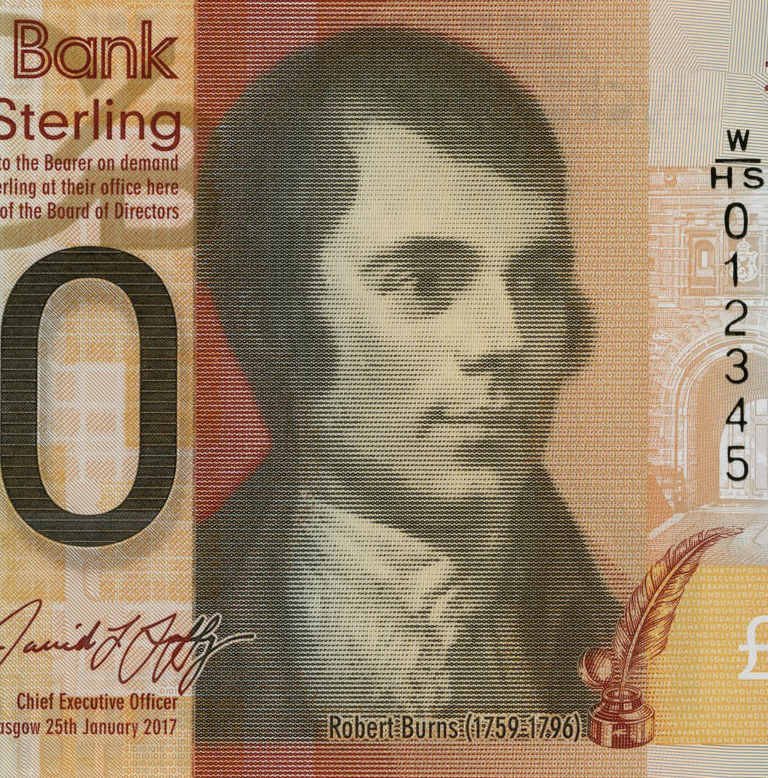 Note of Robert Burns.