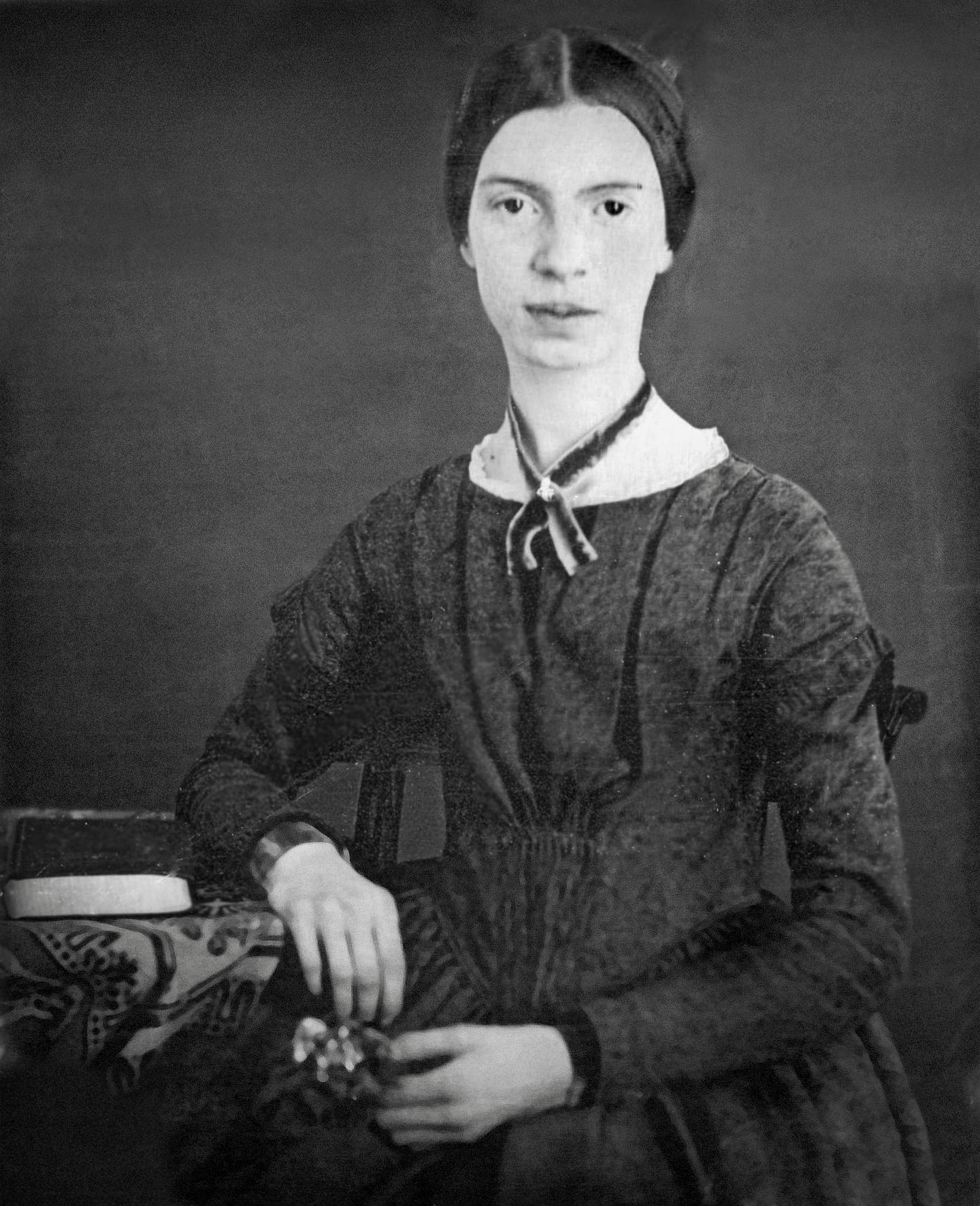 Black and white photograph of Emily Dickinson