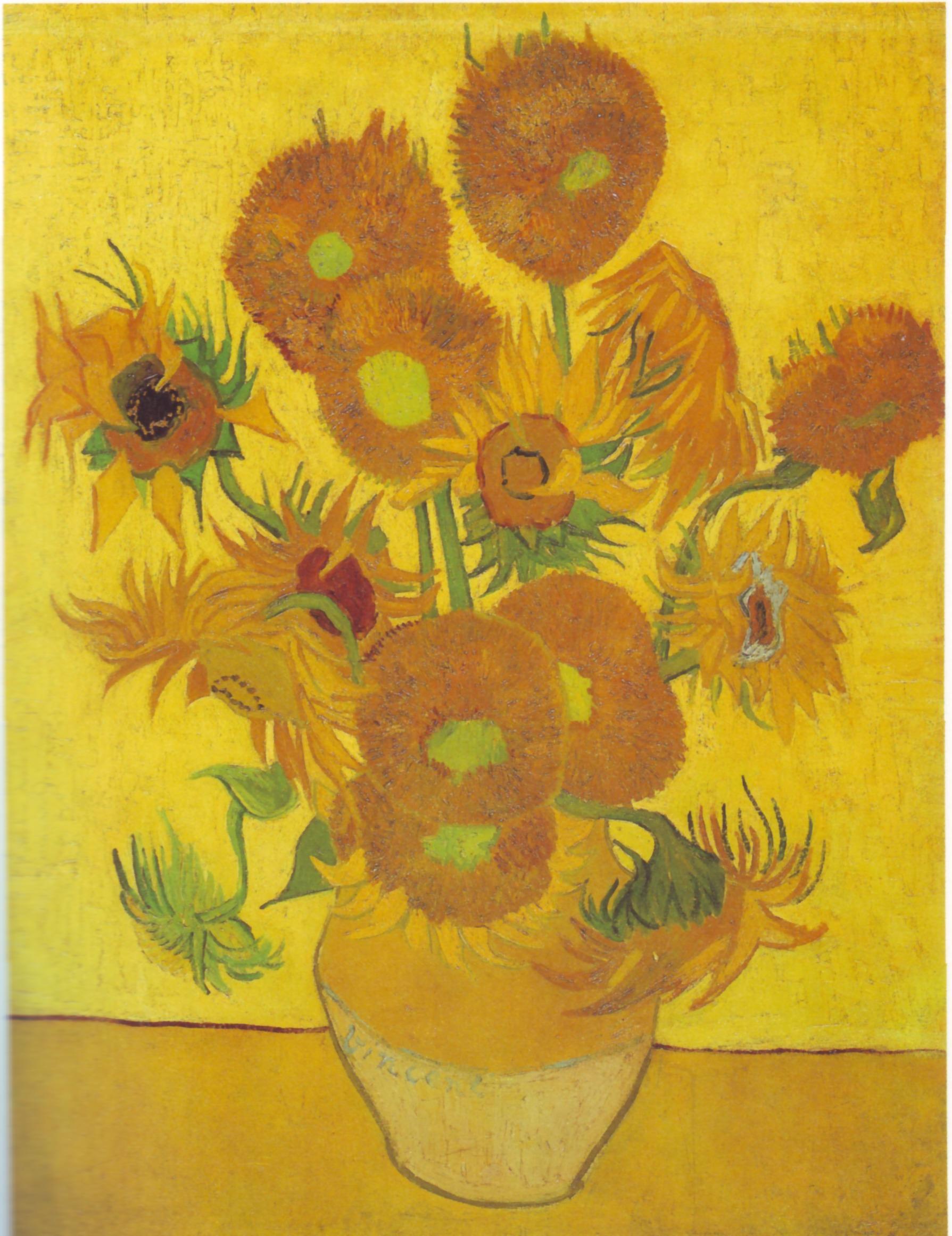 Sunflowers painting by Vincent Van Gogh.
