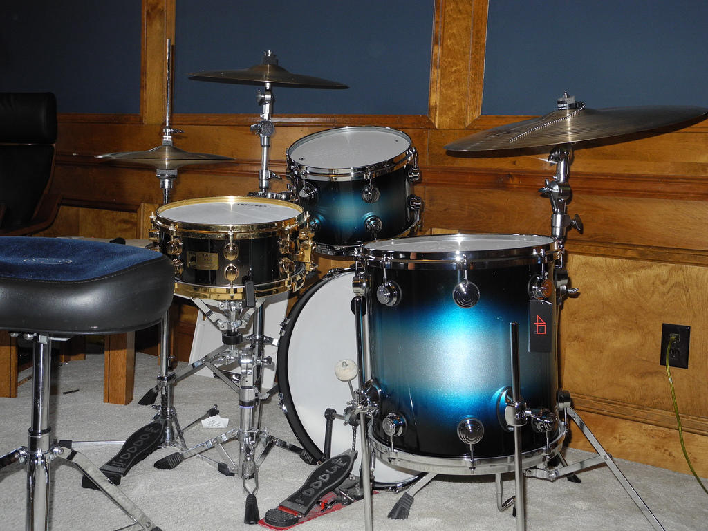 Some drum sets can be borrowed from the school.