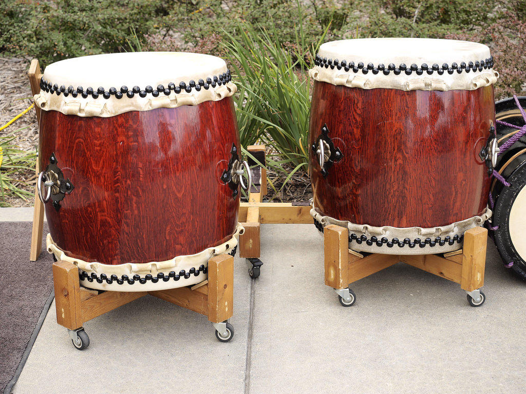 Floor stands for ethnic drums.