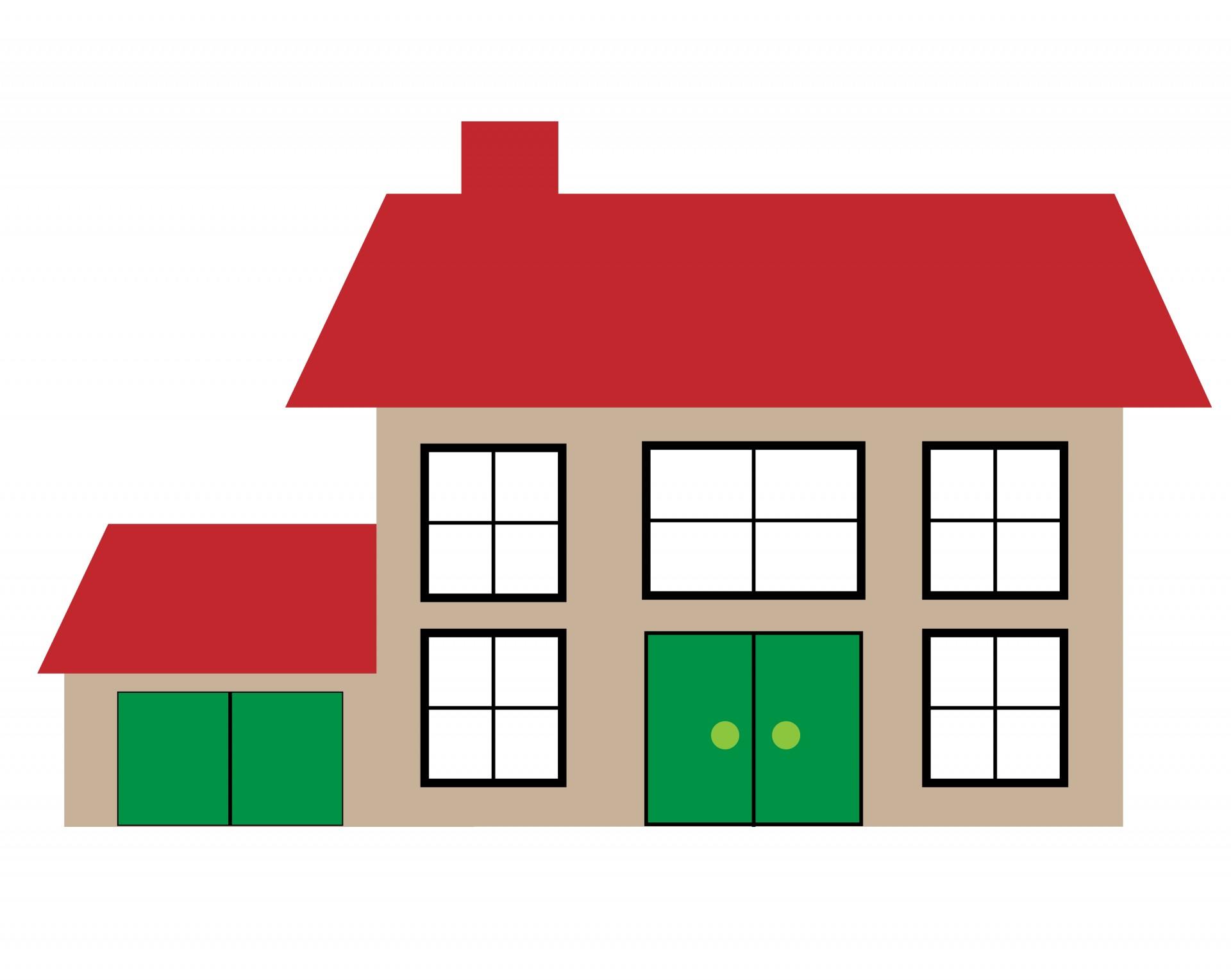 An image of a house with an adjoining garage. When the housing bubble burst it contributed to the 2008 financial crisis.