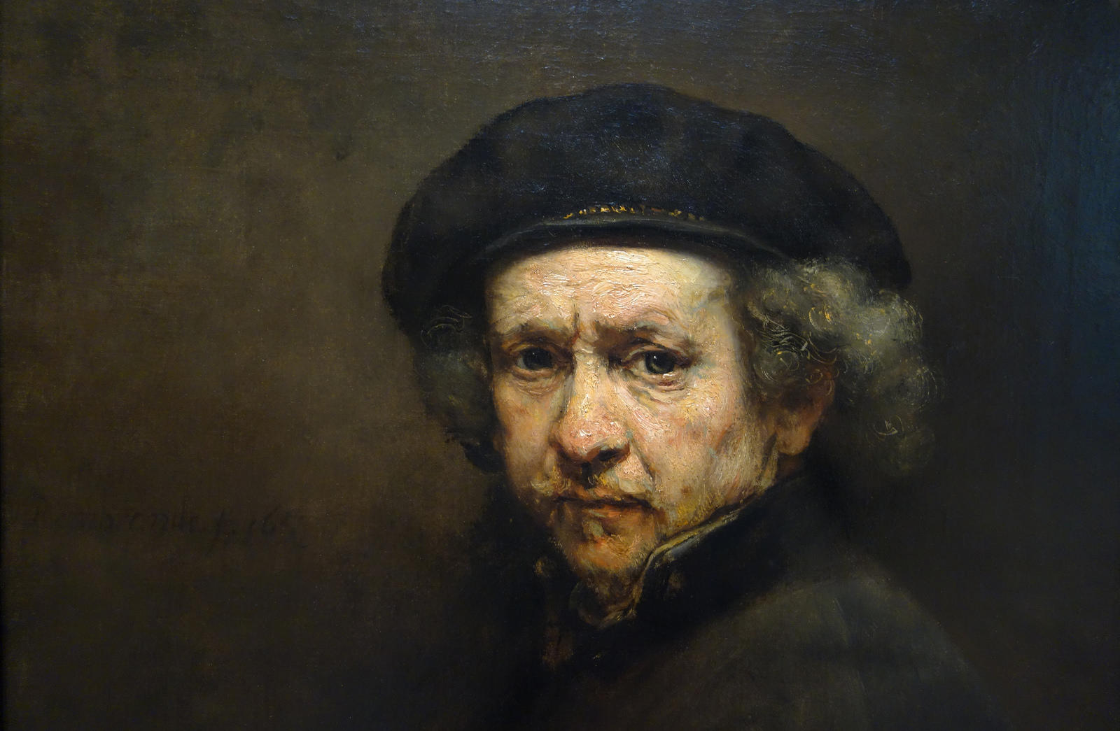 Self-portrait by Rembrandt.