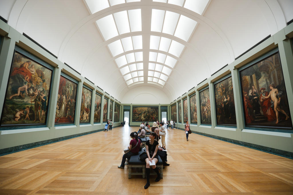 Louvre gallery in Paris.