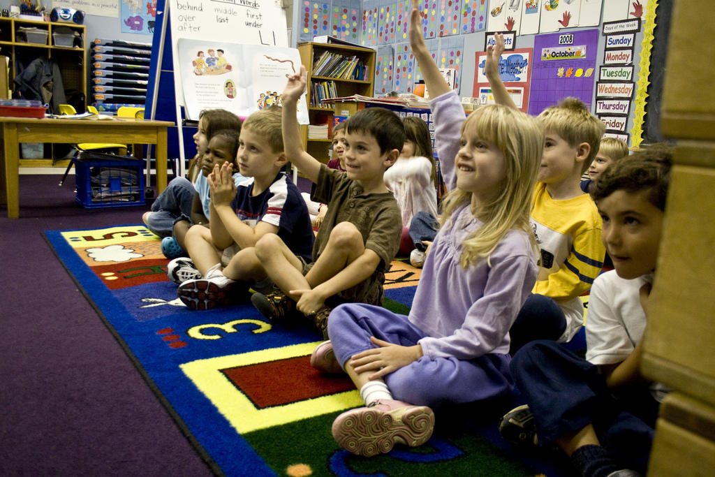 Children learning in pre-school.