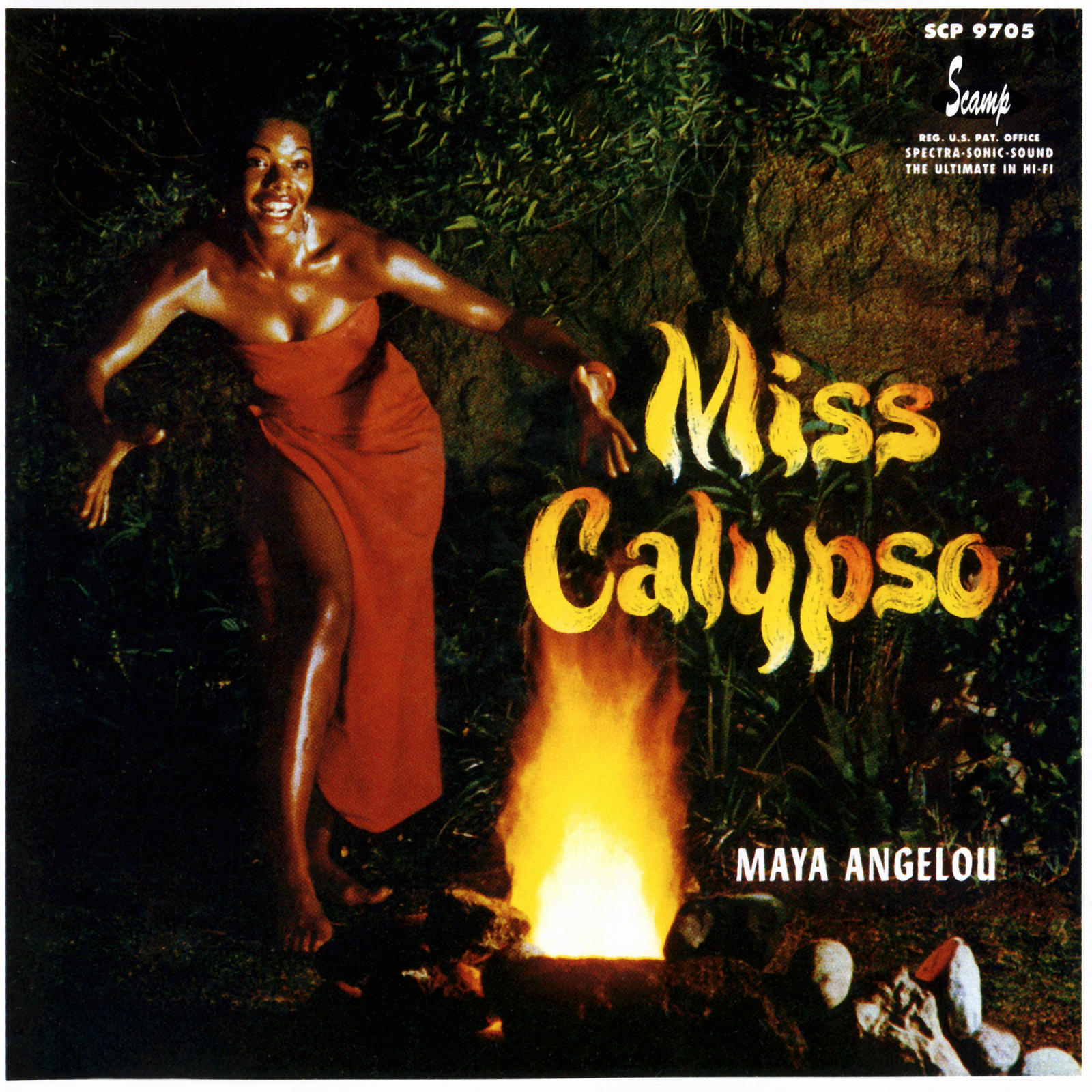 Cover of Maya Angelou's albums as Miss Calypso.