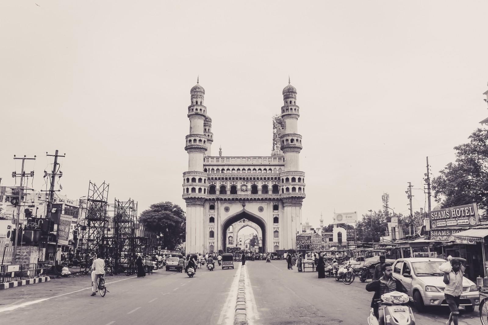 Charminar- four minarets - in Hyderabad