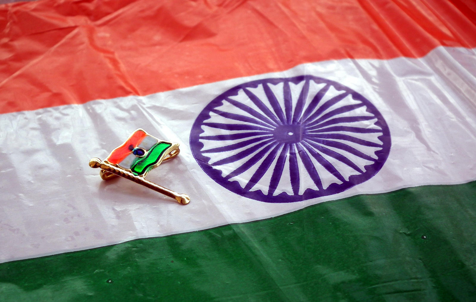 The Indian flag.