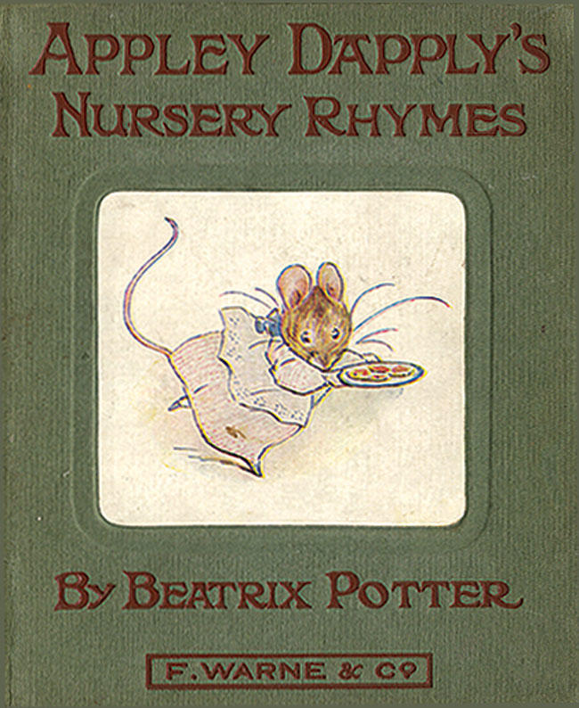 A book's cover of Nursery Rhymes by Beatrix Potter.