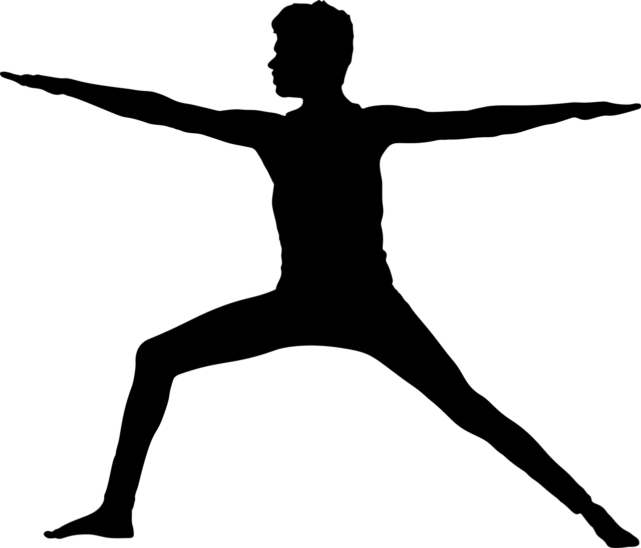 A silhouette of a man doing a yoga pose. Exercise and calorie counting can be an effective combination when losing weight.