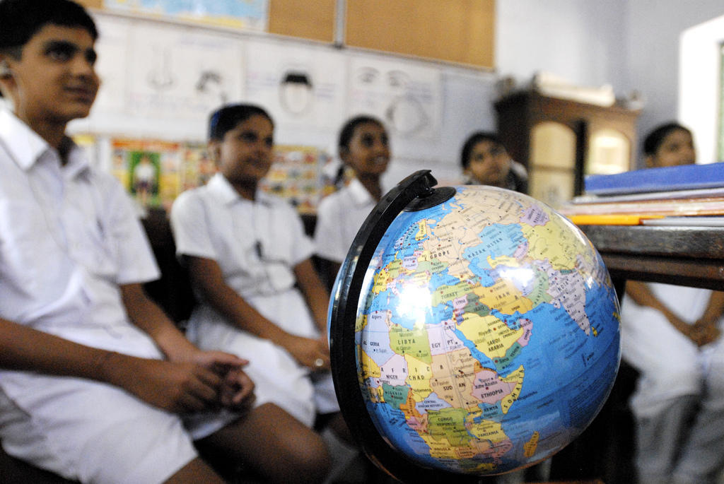 Indian kids at school.