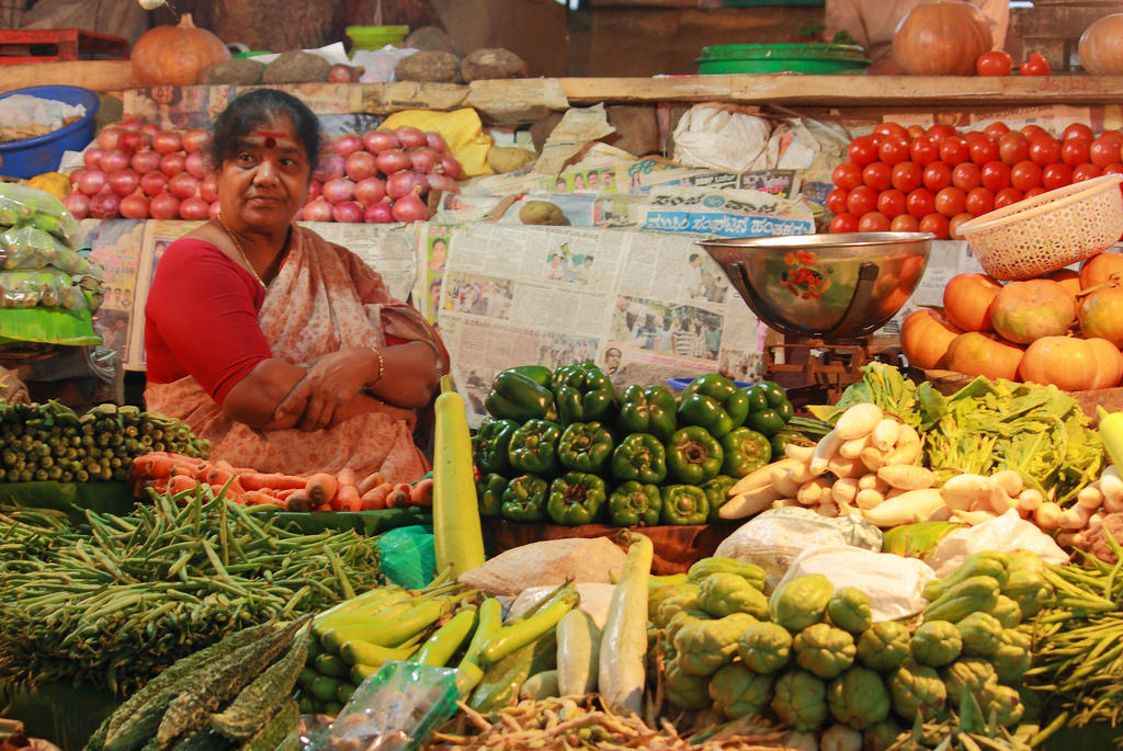 Indian veggie seller.