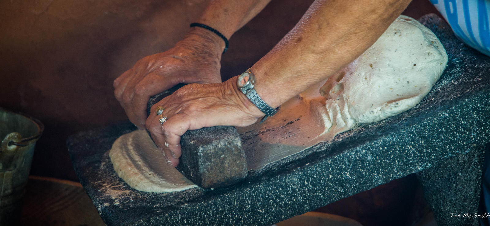 Masa dough being prepared.