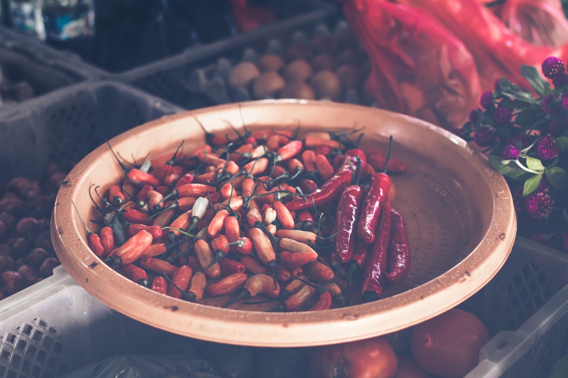 Mexican chillis at the market.