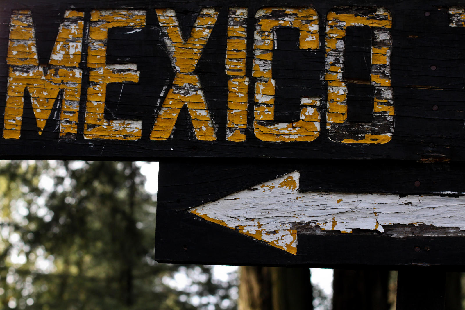 Mexico sign in the US.