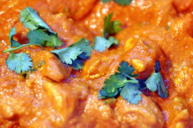 eating Indian food