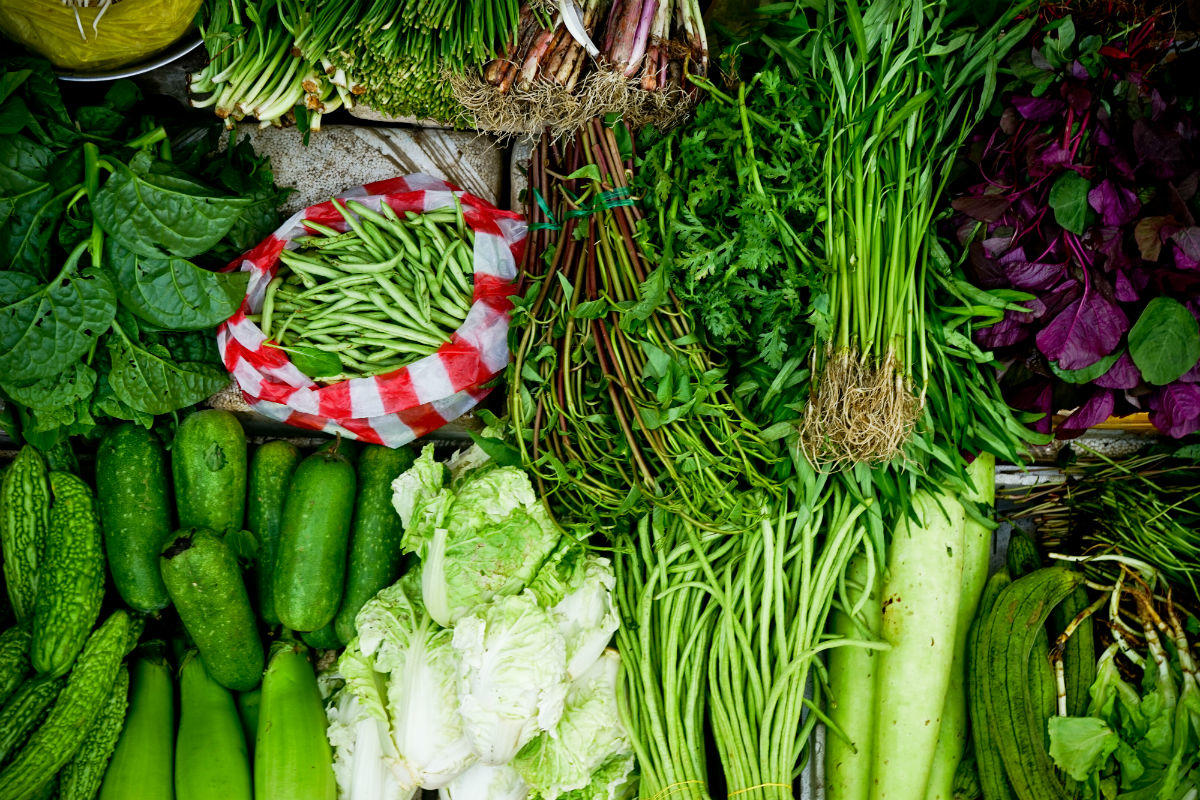 Leafy green veg is part of a healthy diet