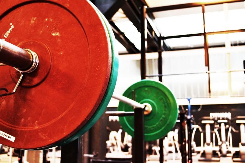 Weight in the gym waiting to be used
