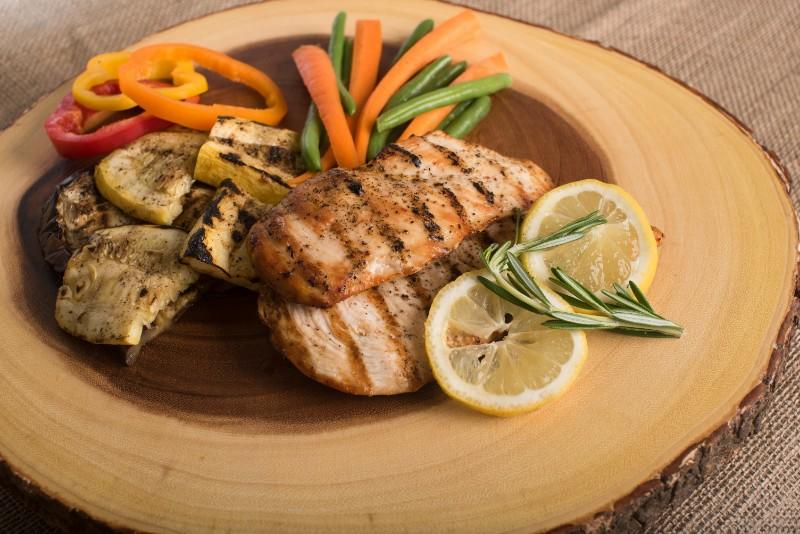 Healthy plate of food full of protein