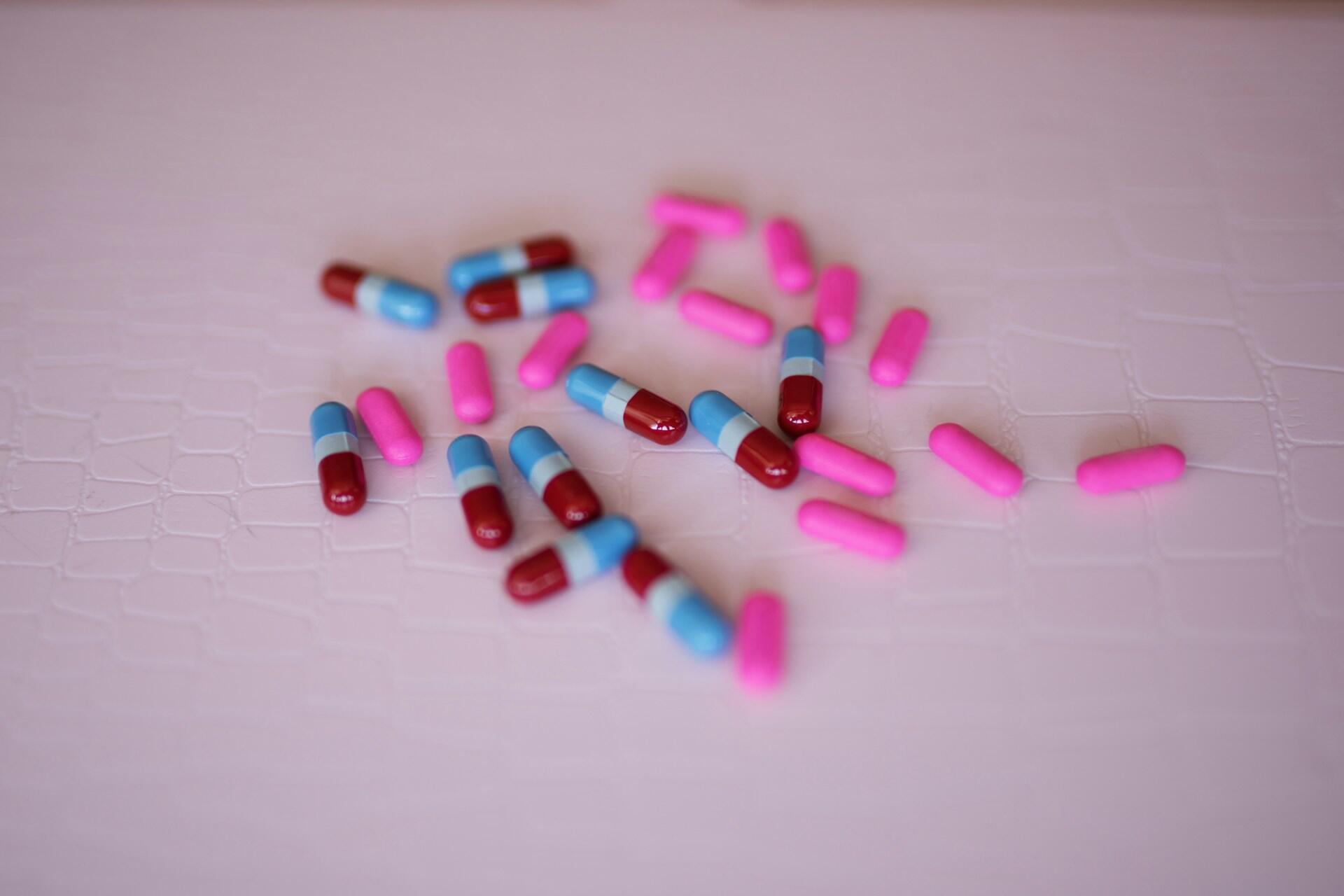 coloured pills
