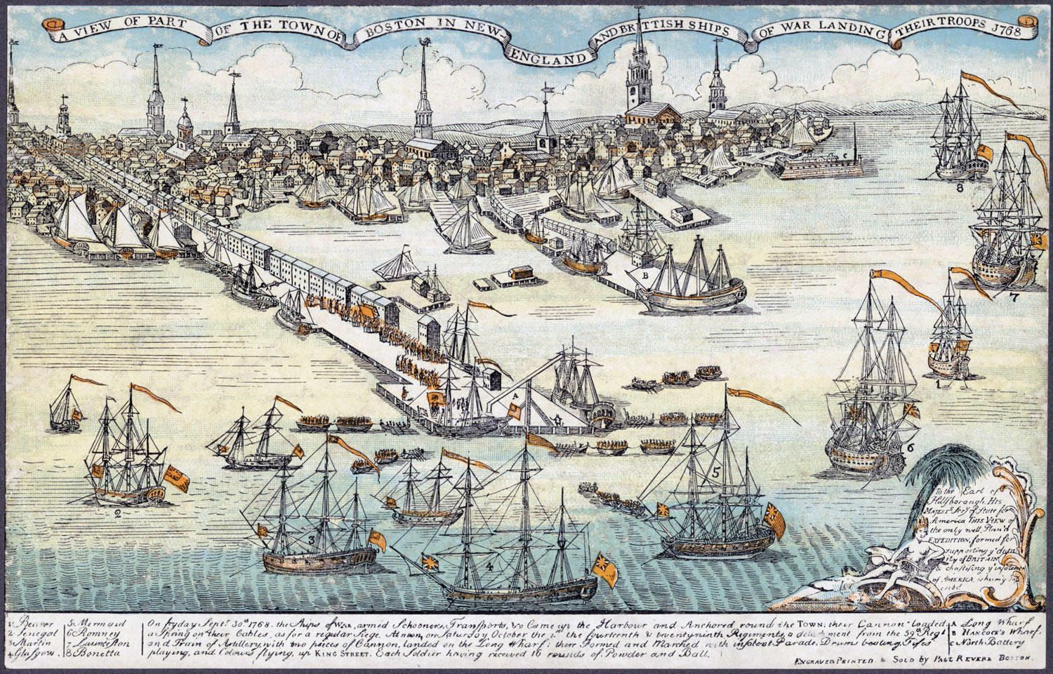 The British enter Boston Harbour