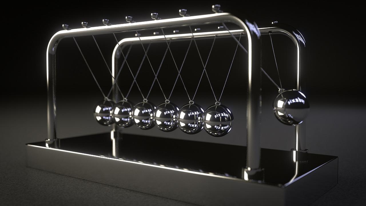 Newton's balls are a classic example of conservation of momentum