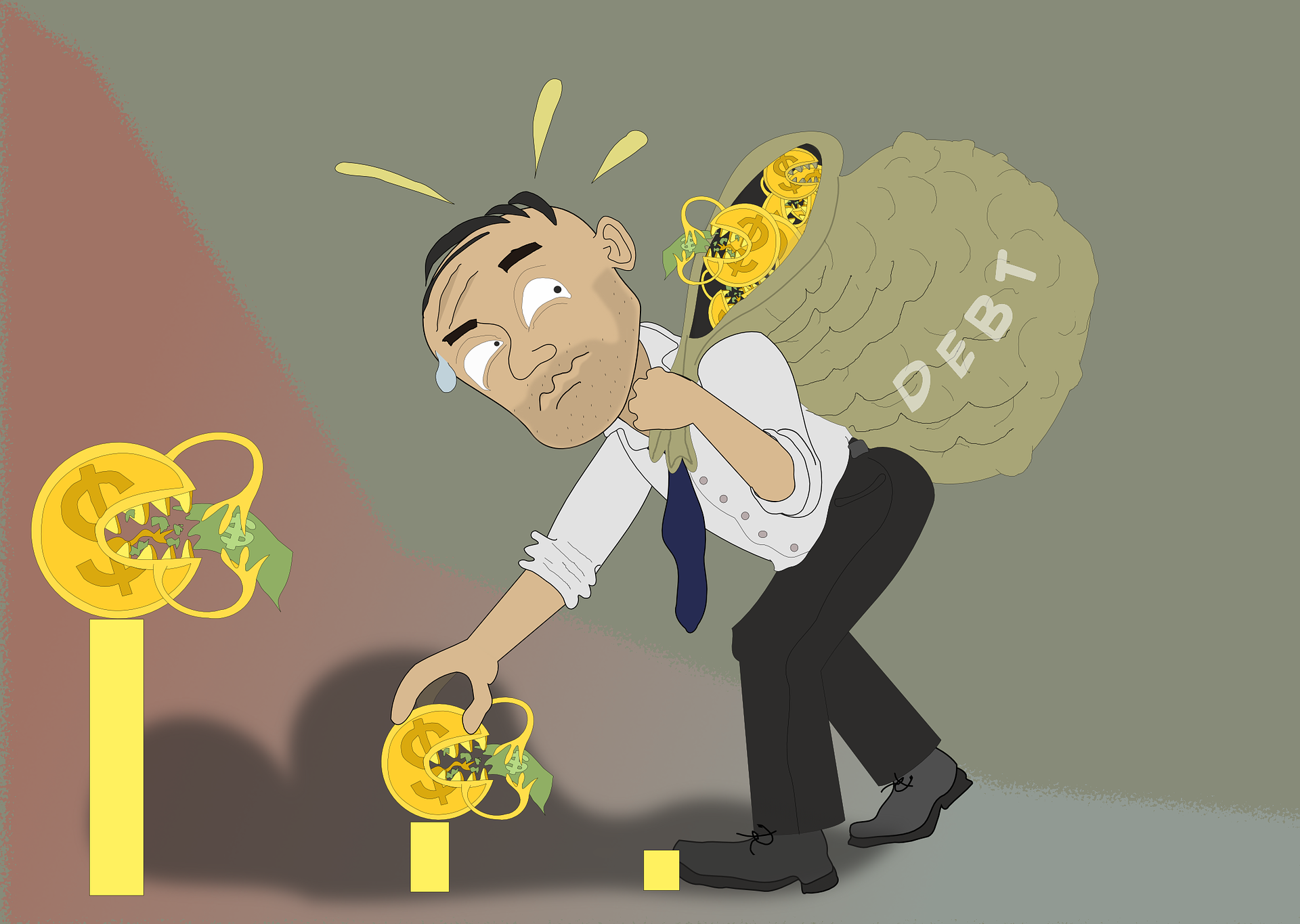 Farmers, businesses and individuals all amassed debt prior to the stock market crash