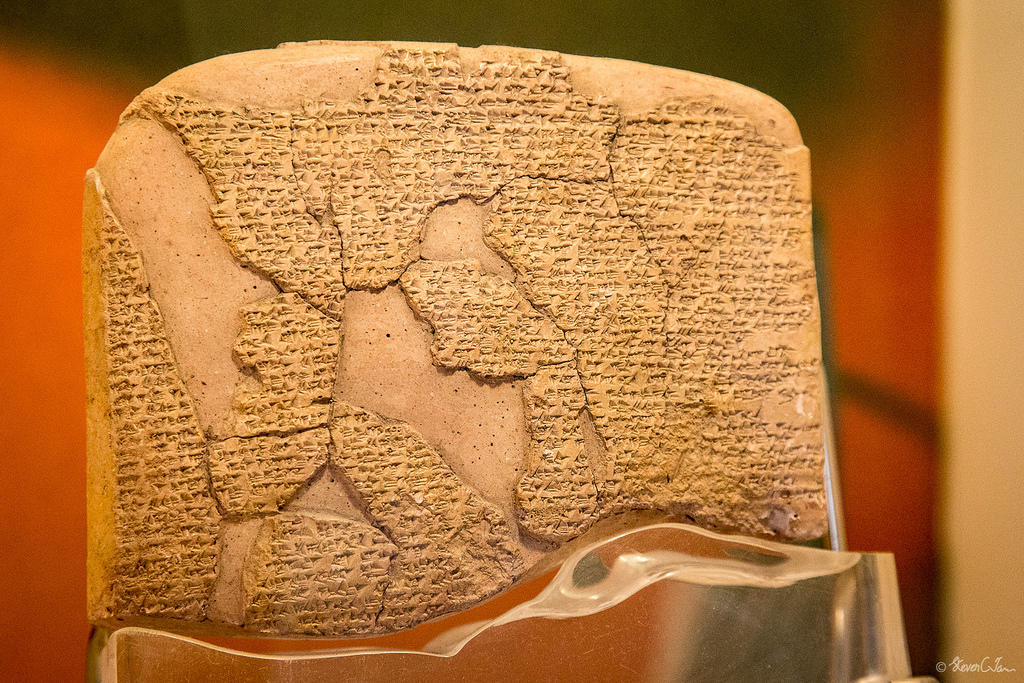 The Treaty of Kadesh in Hittite cuneiform.